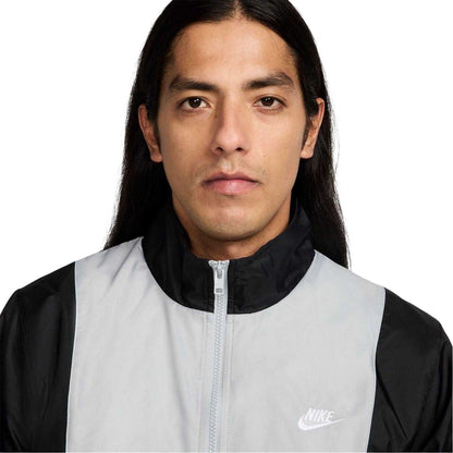 Black-Grey-White - Side - Nike Mens Colour Block Woven Tracksuit