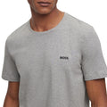 Grey - Side - Boss Mens Mix&Match Embroidered Logo Stretch T-Shirt