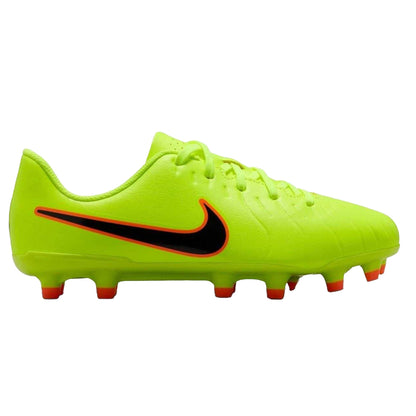 Volt-Crimson Red - Front - Nike Childrens-Kids Tiempo Legend 10 Firm Ground Football Boots