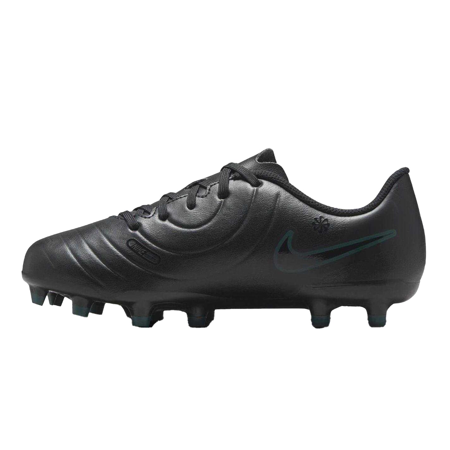 Black-Green - Back - Nike Childrens-Kids Tiempo Legend 10 Firm Ground Football Boots