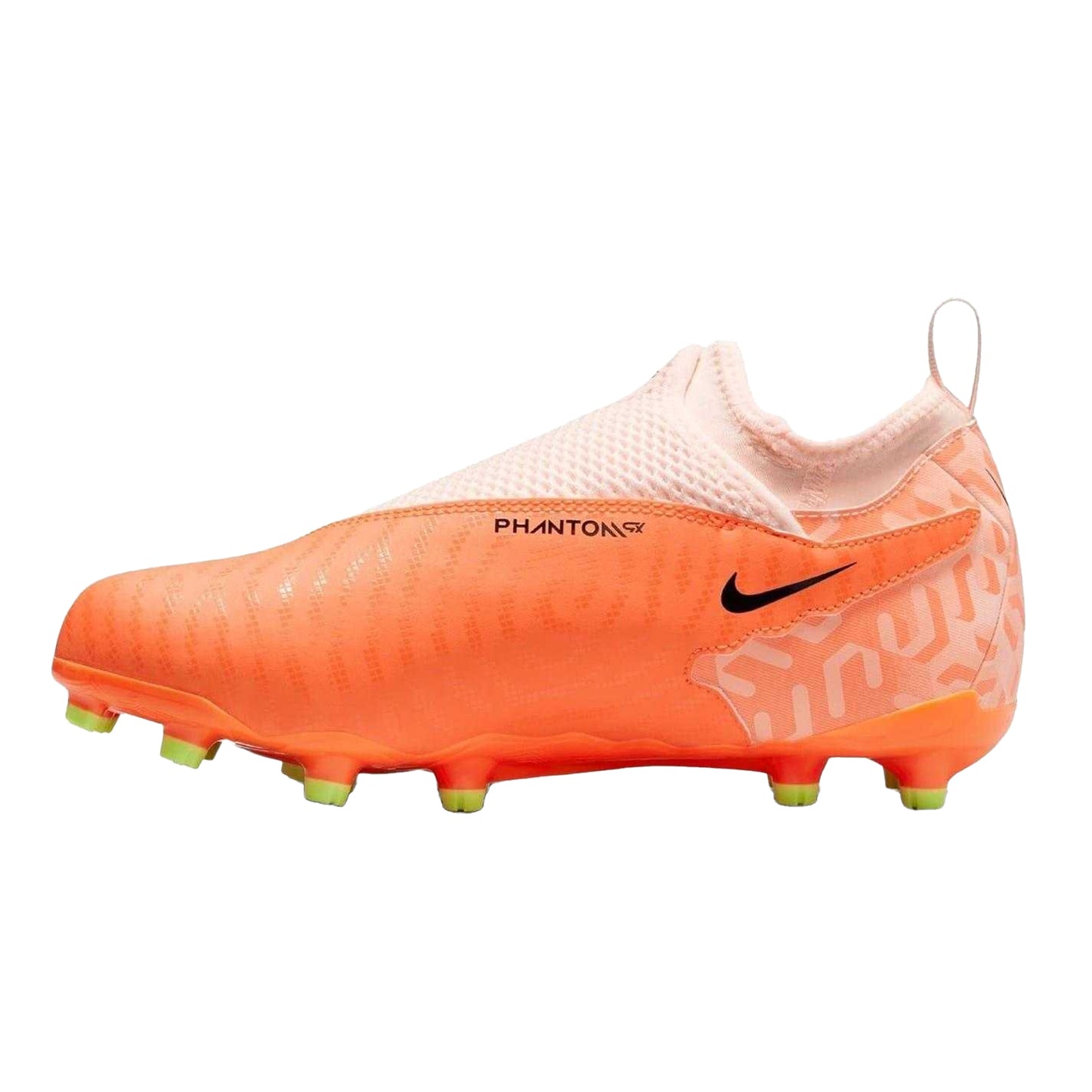 Orange-Black - Side - Nike Childrens-Kids Phantom Academy GX Firm Ground Football Boots