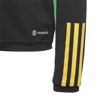 Black - Side - Jamaica Childrens-Kids Adidas Colour Block Tracksuit Top