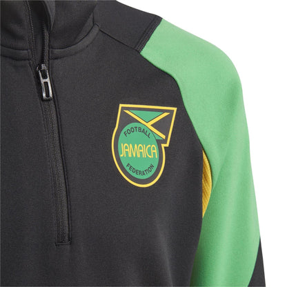 Black - Lifestyle - Jamaica Childrens-Kids Adidas Colour Block Tracksuit Top