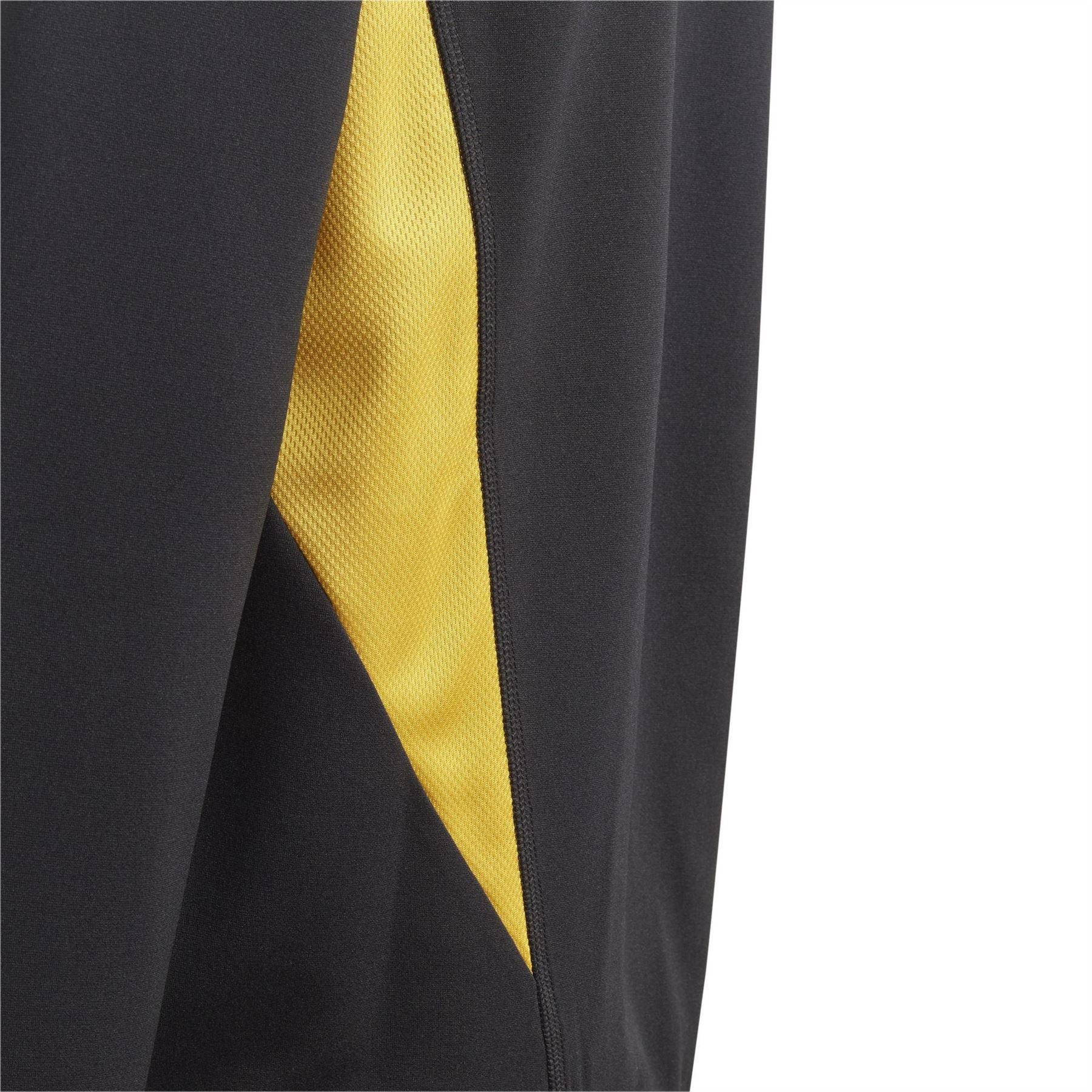 Black - Pack Shot - Jamaica Childrens-Kids Adidas Colour Block Tracksuit Top