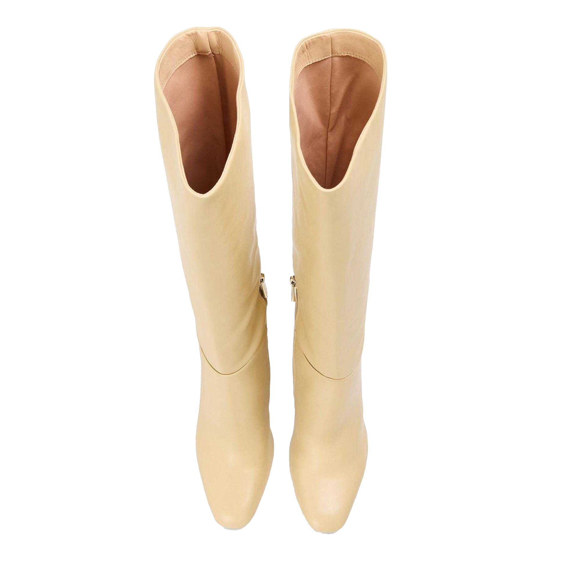 Coconut Milk - Side - Steve Madden Womens-Ladies High Block Heel Knee-High Boots