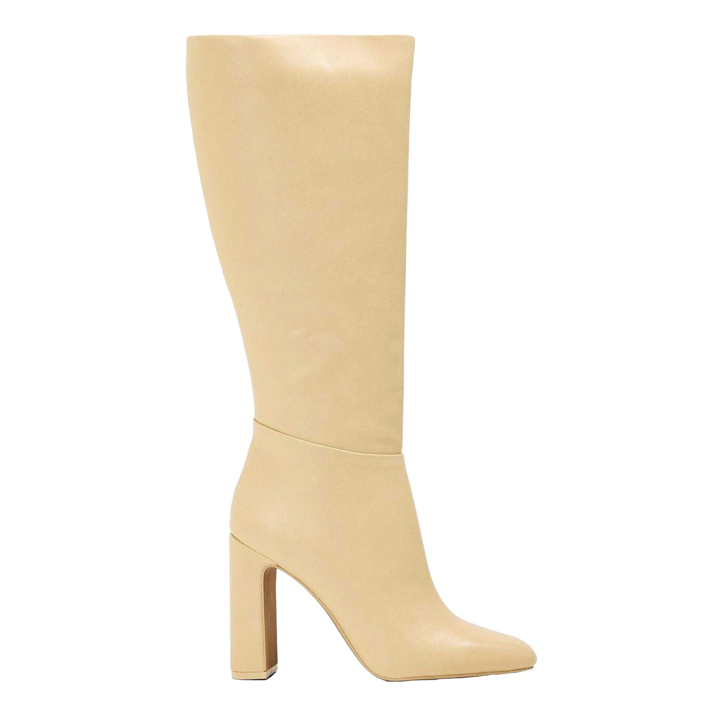 Coconut Milk - Front - Steve Madden Womens-Ladies High Block Heel Knee-High Boots