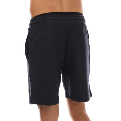 Navy - Back - Lyle & Scott Mens Crest Sweat Shorts
