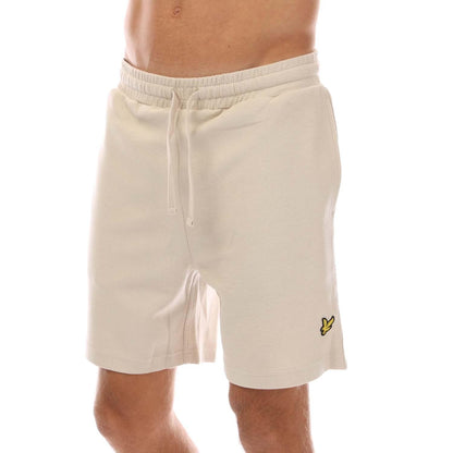 Cream - Front - Lyle & Scott Mens Crest Sweat Shorts