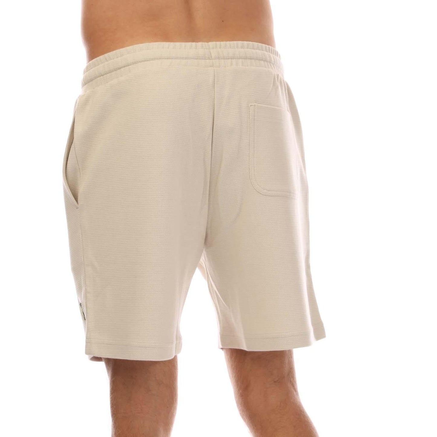 Cream - Back - Lyle & Scott Mens Crest Sweat Shorts