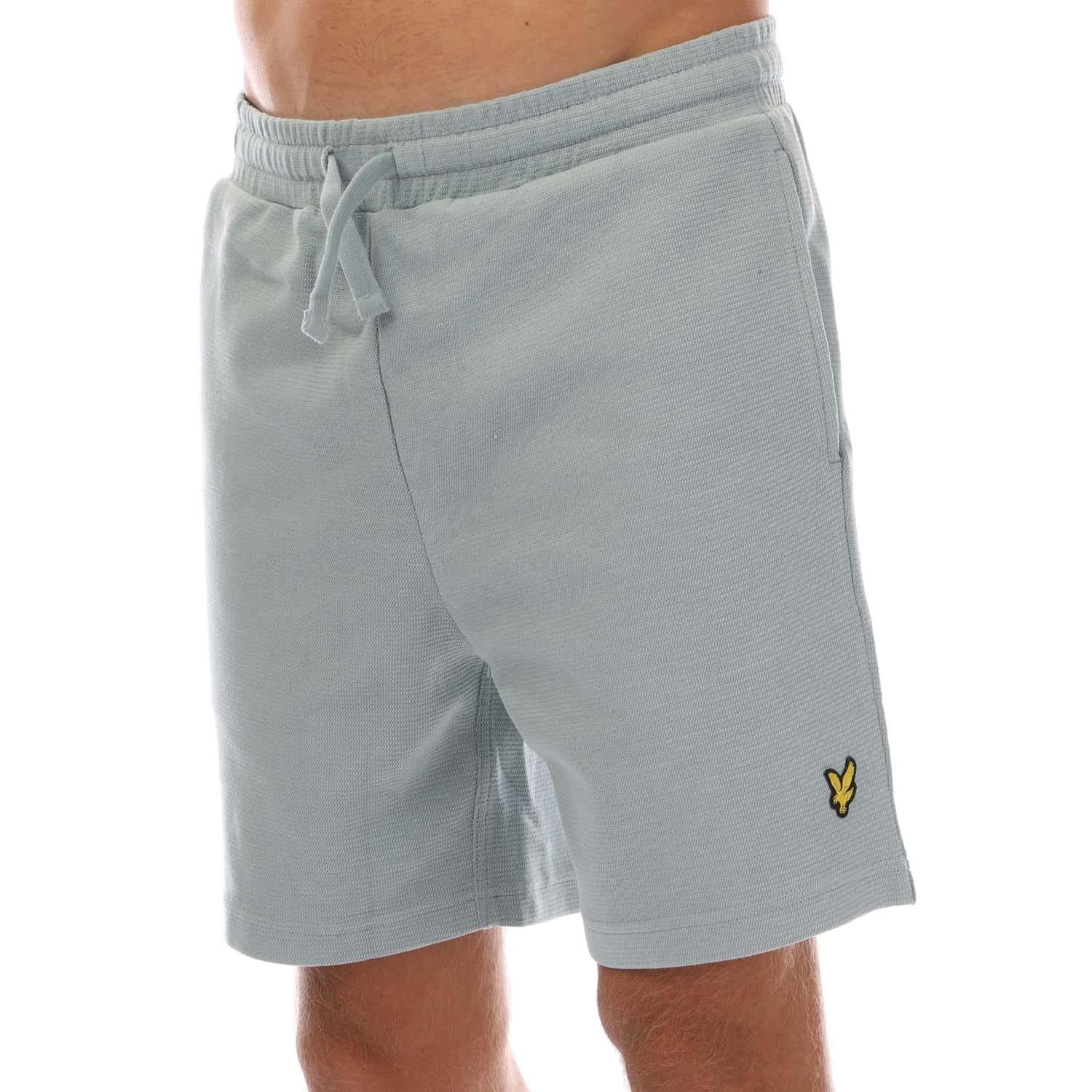 Blue - Front - Lyle & Scott Mens Crest Sweat Shorts