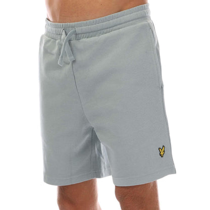 Blue - Front - Lyle & Scott Mens Crest Sweat Shorts