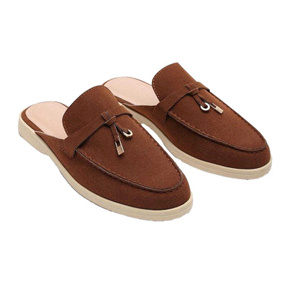 Brown - Lifestyle - Where´s That From Womens-Ladies Faux Suede Loafers