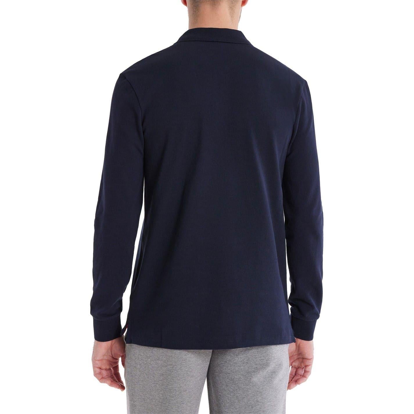 Navy - Back - Paul Smith Mens Zebra Long-Sleeved Polo Shirt