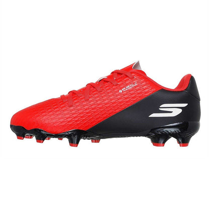 Red-Black - Back - Skechers Childrens-Kids Pro Firm Ground Football Boots