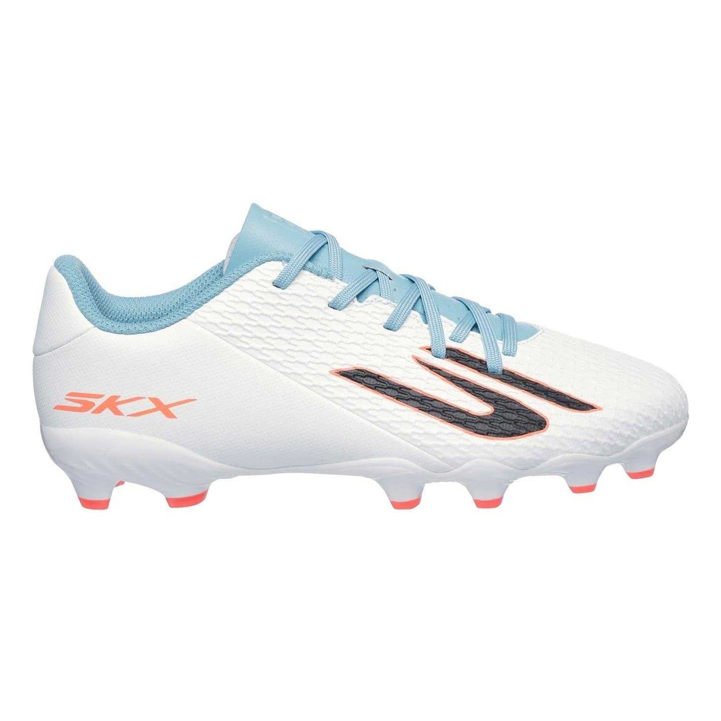 White-Blue - Front - Skechers Childrens-Kids Pro Firm Ground Football Boots