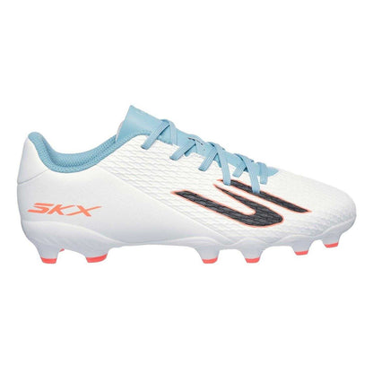 White-Blue - Front - Skechers Childrens-Kids Pro Firm Ground Football Boots