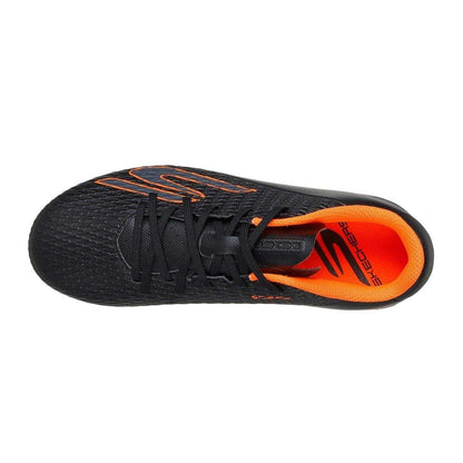 Black-Orange - Side - Skechers Childrens-Kids Pro Firm Ground Football Boots