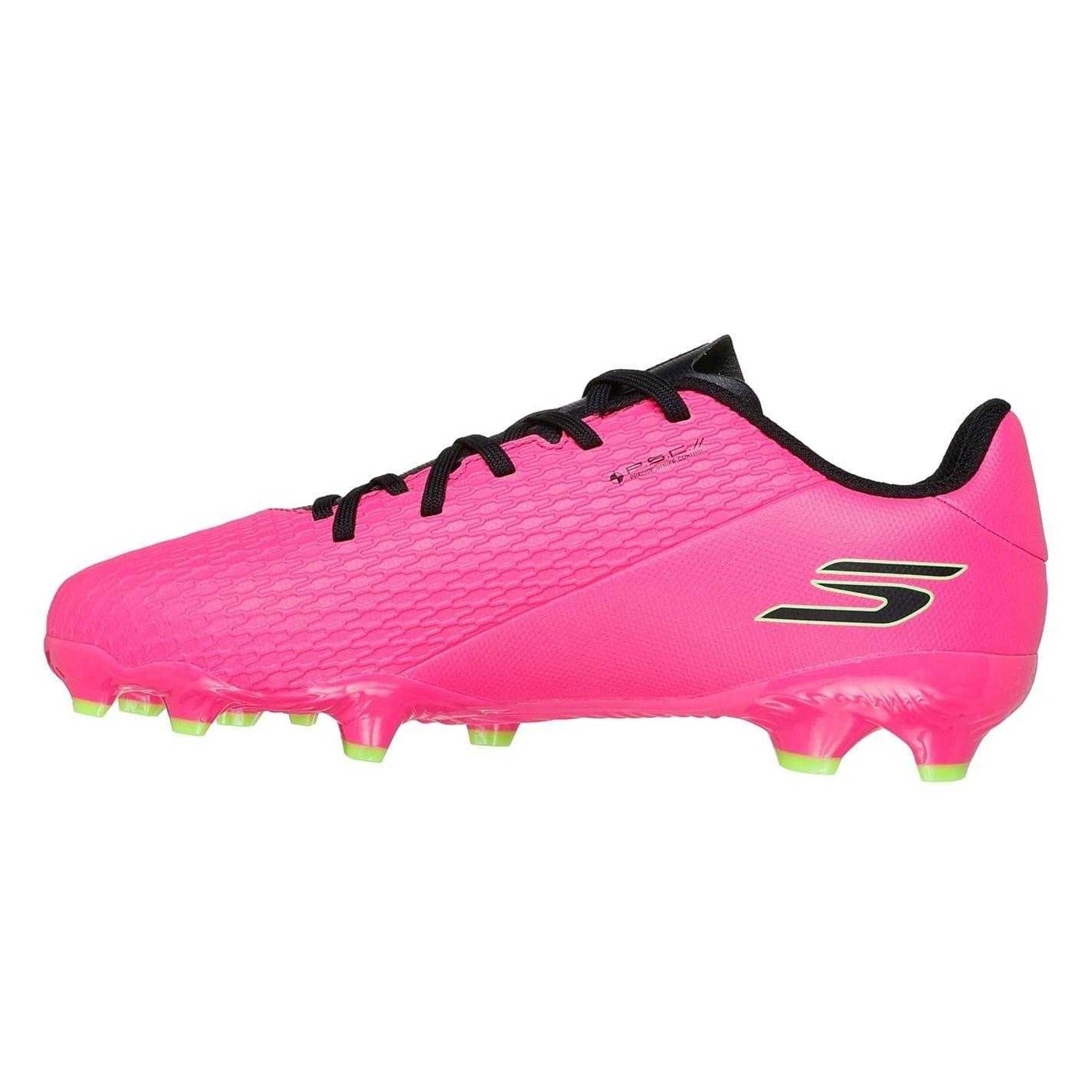 Pink-Black - Back - Skechers Childrens-Kids Pro Firm Ground Football Boots