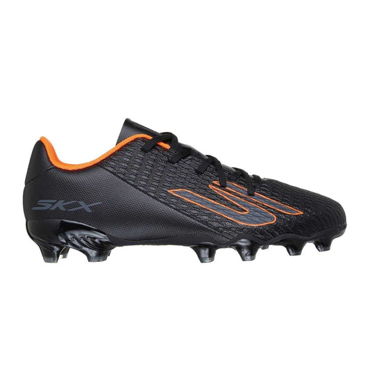 Black-Orange - Front - Skechers Childrens-Kids Pro Firm Ground Football Boots