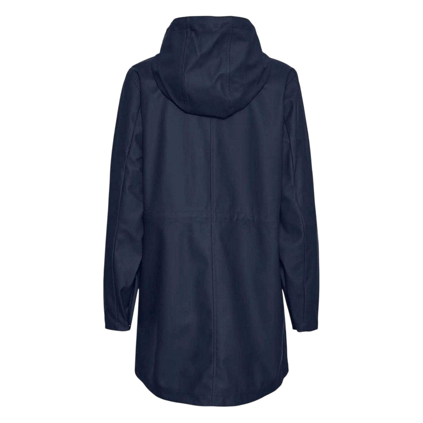 Navy - Back - Vero Moda Womens-Ladies Front Pocket Raincoat