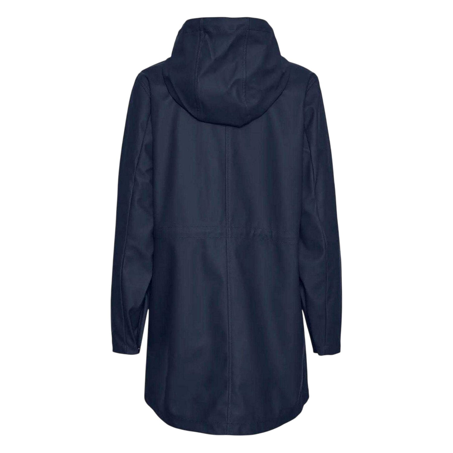Navy - Back - Vero Moda Womens-Ladies Front Pocket Raincoat