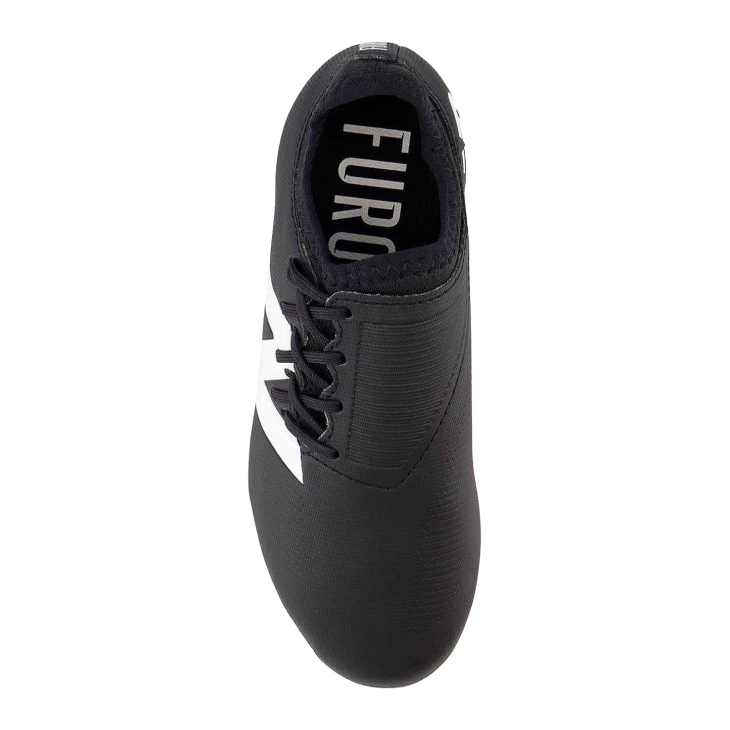 Black-White - Side - New Balance Childrens-Kids Furon V7+ Dispatch Firm Ground Football Boots