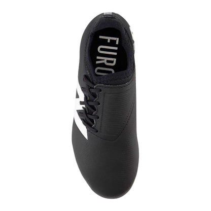 Black-White - Side - New Balance Childrens-Kids Furon V7+ Dispatch Firm Ground Football Boots