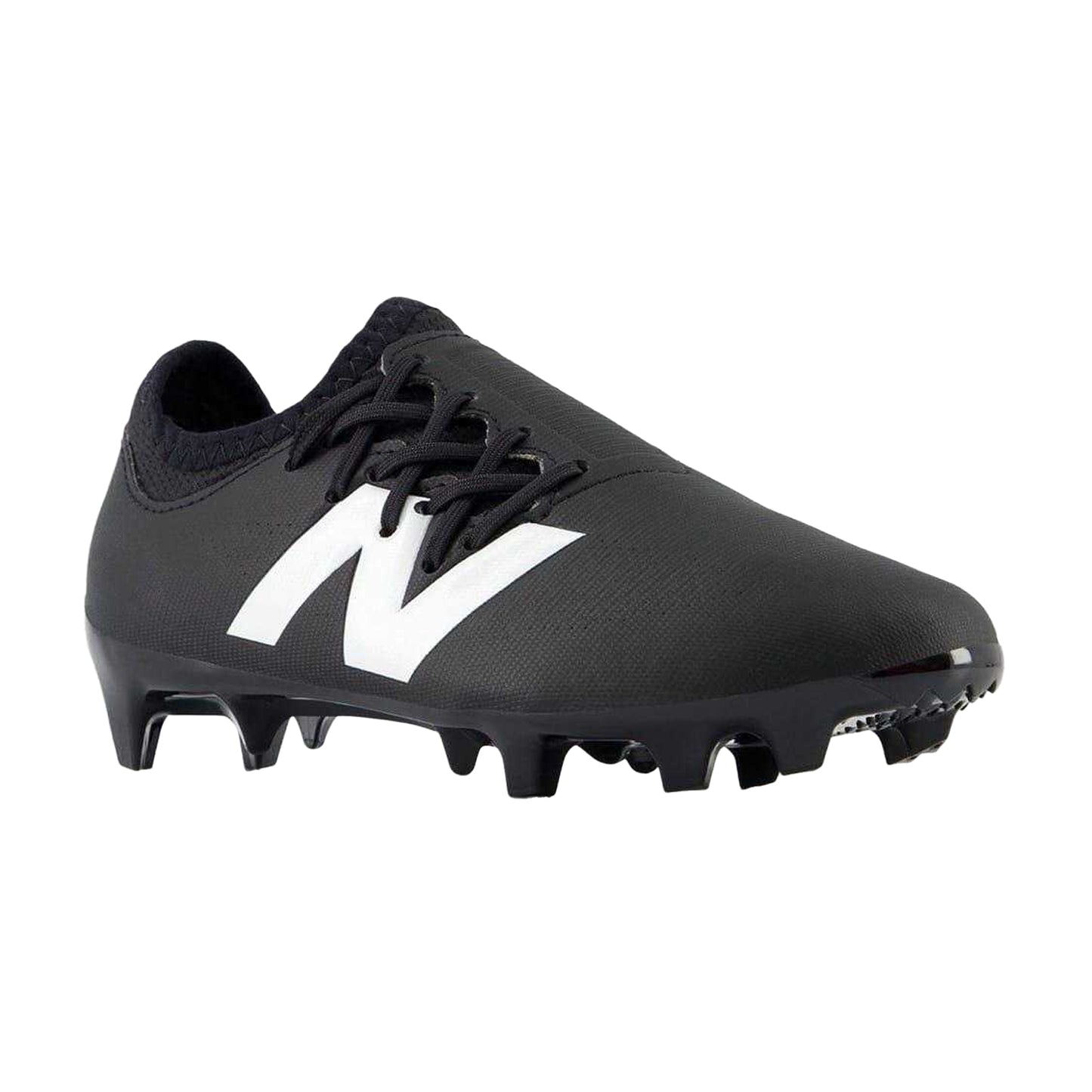 Black-White - Pack Shot - New Balance Childrens-Kids Furon V7+ Dispatch Firm Ground Football Boots