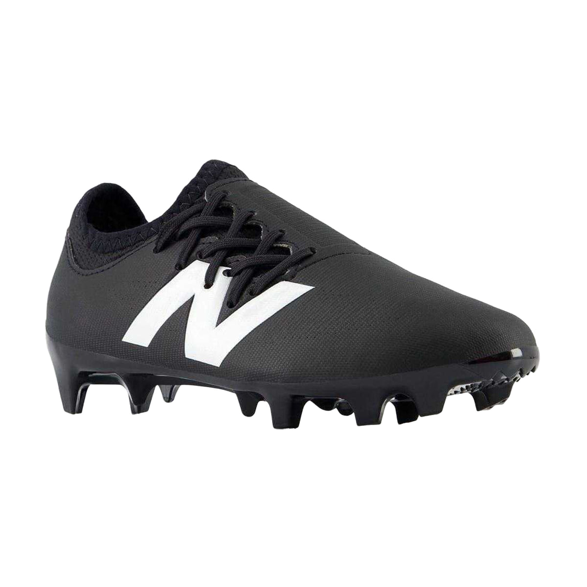 Black-White - Pack Shot - New Balance Childrens-Kids Furon V7+ Dispatch Firm Ground Football Boots