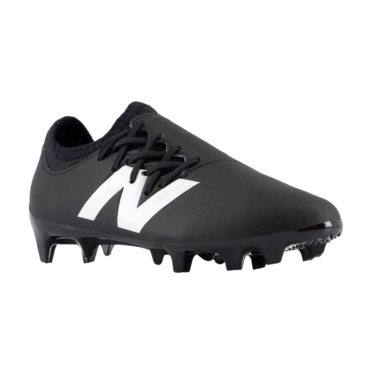 Black-White - Pack Shot - New Balance Childrens-Kids Furon V7+ Dispatch Firm Ground Football Boots