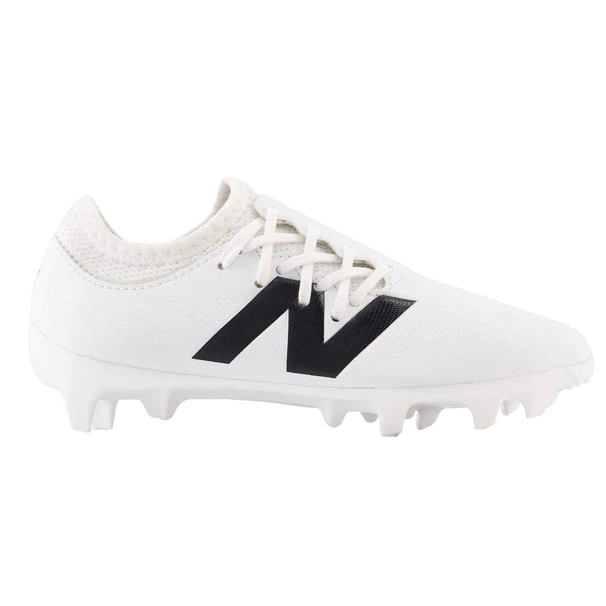 White-Black - Front - New Balance Childrens-Kids Furon V7+ Dispatch Firm Ground Football Boots