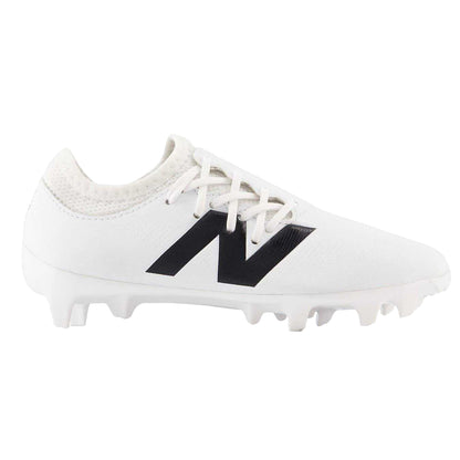 White-Black - Front - New Balance Childrens-Kids Furon V7+ Dispatch Firm Ground Football Boots