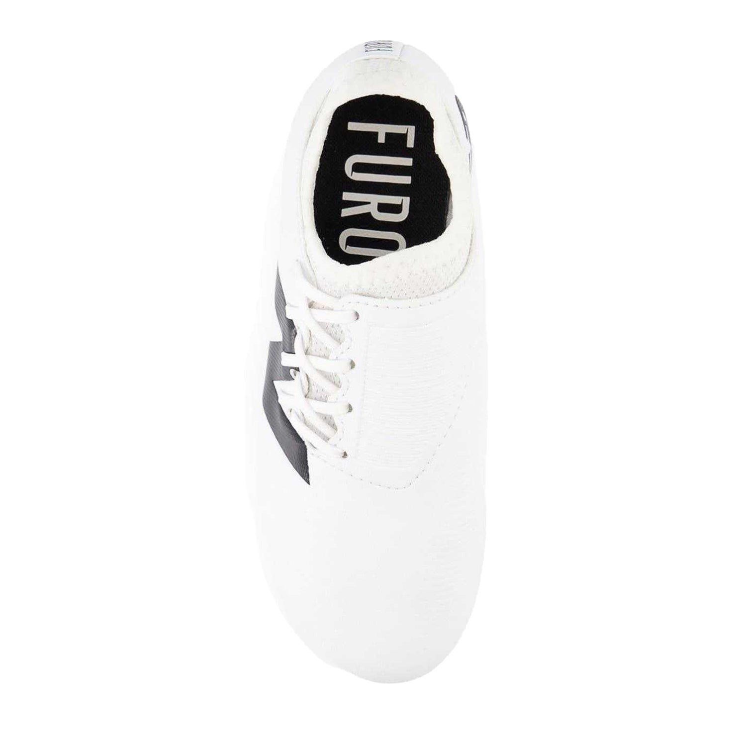 White-Black - Side - New Balance Childrens-Kids Furon V7+ Dispatch Firm Ground Football Boots