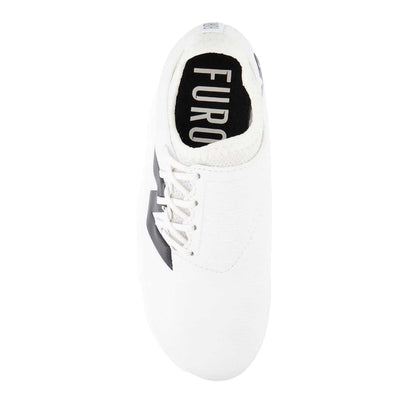 White-Black - Side - New Balance Childrens-Kids Furon V7+ Dispatch Firm Ground Football Boots