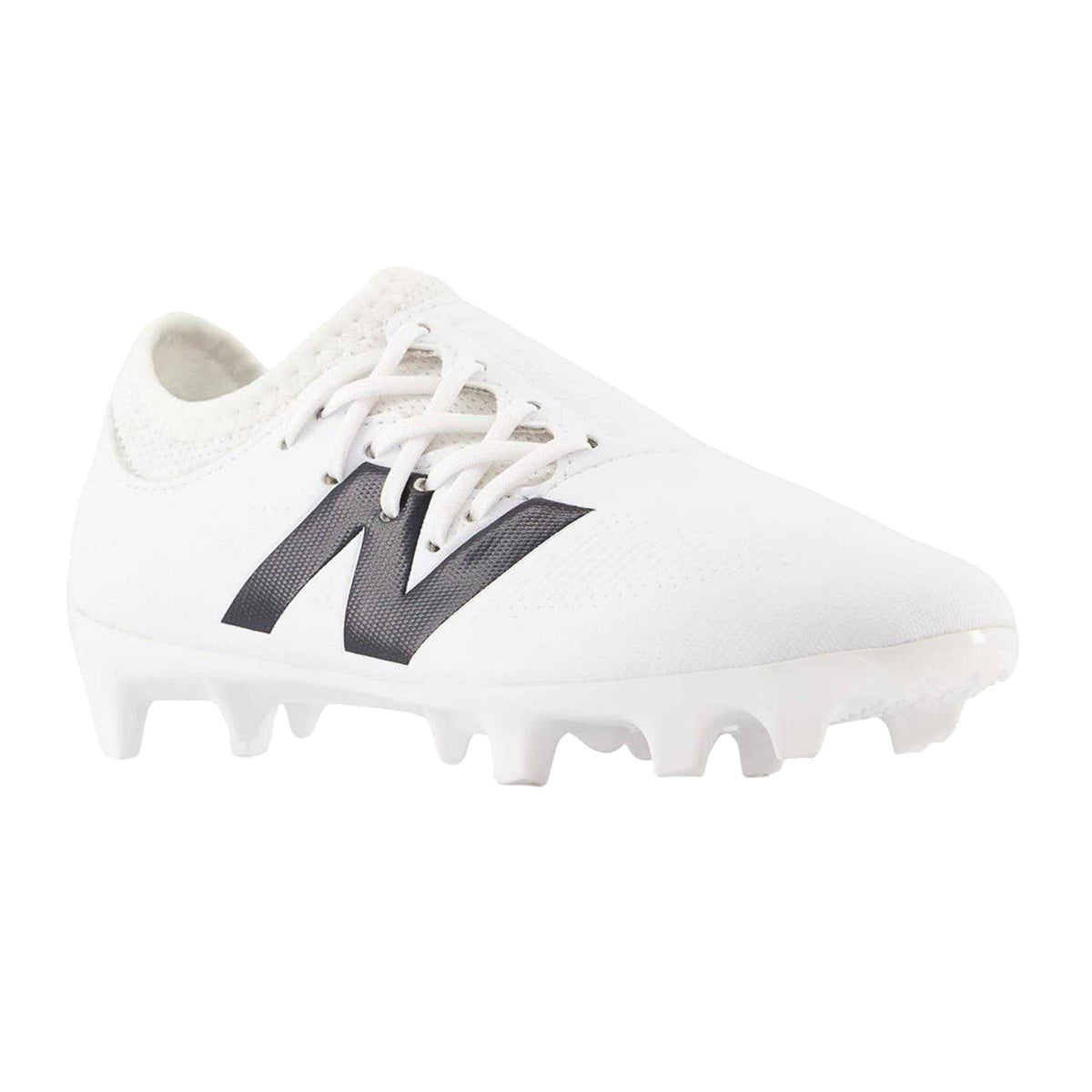 White-Black - Pack Shot - New Balance Childrens-Kids Furon V7+ Dispatch Firm Ground Football Boots