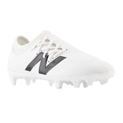 White-Black - Pack Shot - New Balance Childrens-Kids Furon V7+ Dispatch Firm Ground Football Boots