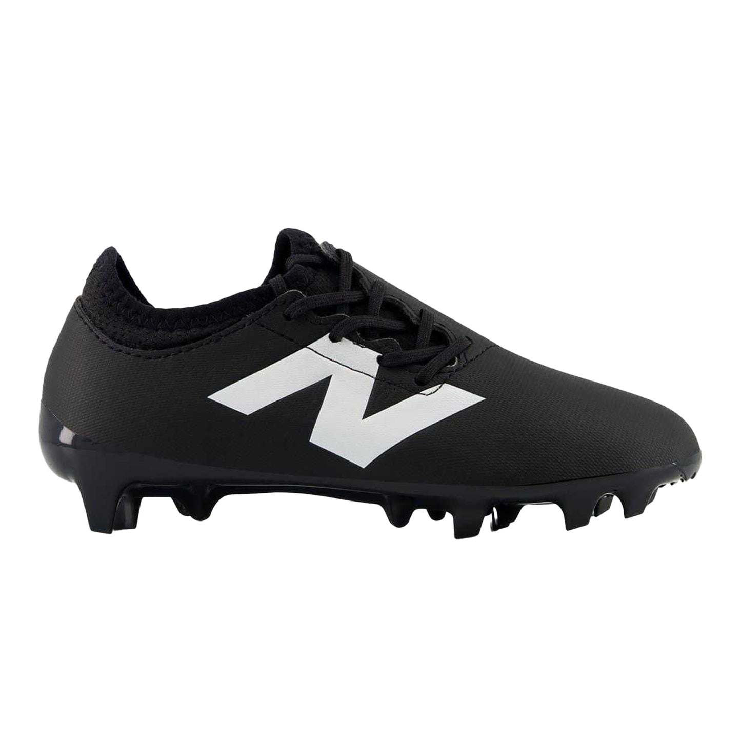 Black-White - Front - New Balance Childrens-Kids Furon V7+ Dispatch Firm Ground Football Boots