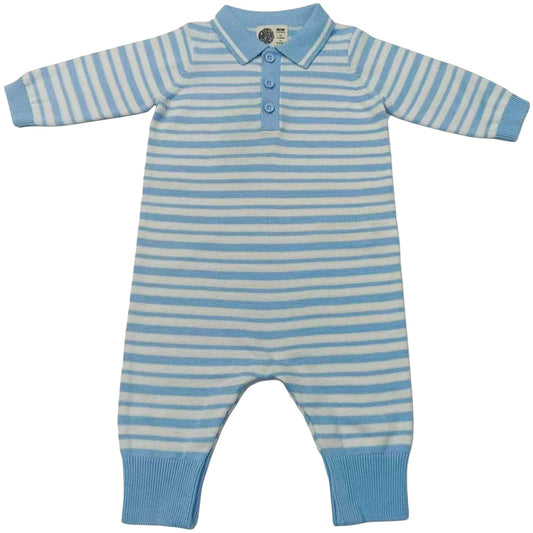 Frozen-Fjord - Front - Pretty Green Baby Striped Romper