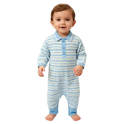 Frozen-Fjord - Side - Pretty Green Baby Striped Romper