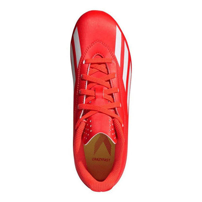 Red - Side - Adidas Childrens-Kids Crazyfast Regular Football Boots