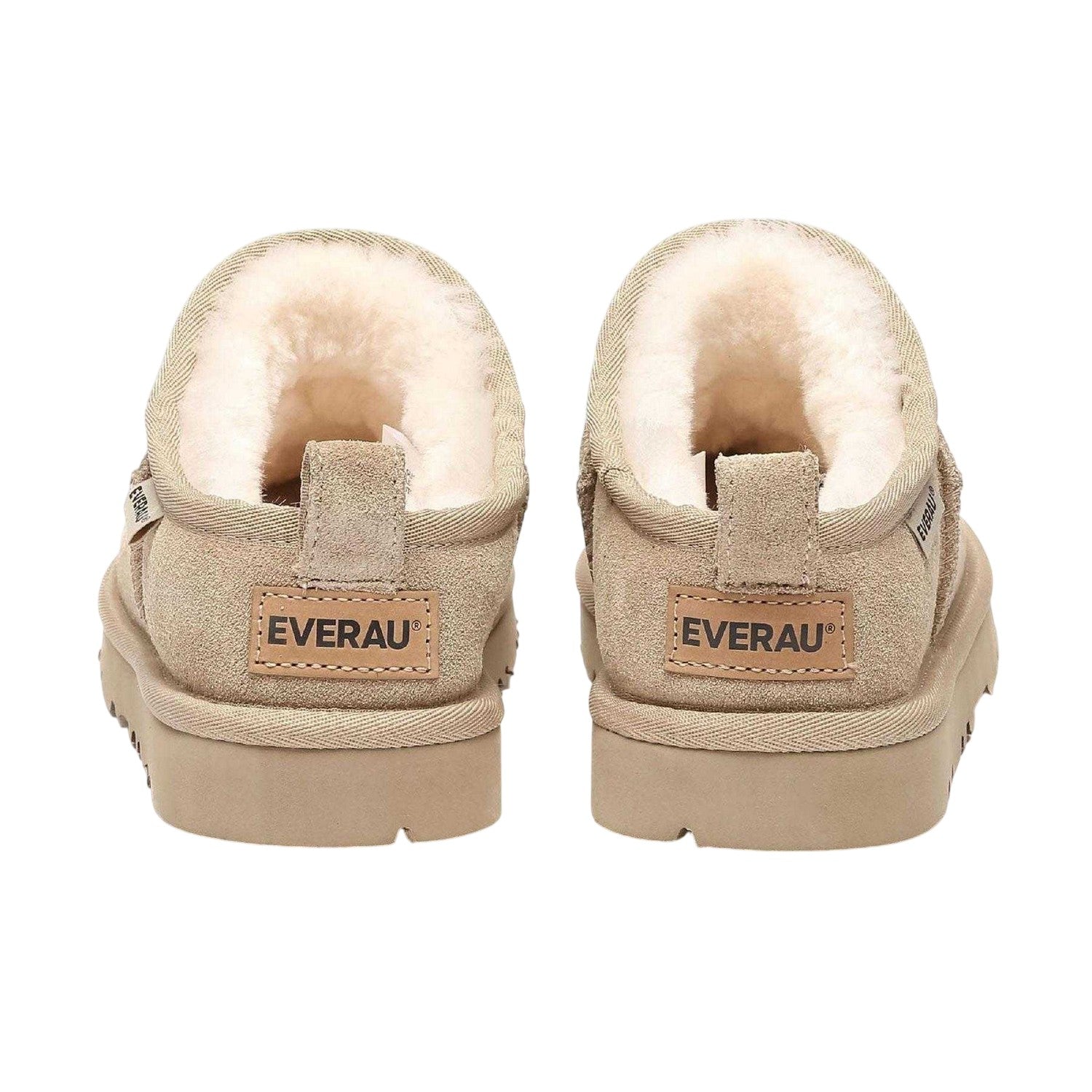 Sand - Back - EverAu Womens-Ladies Cow Suede Slippers