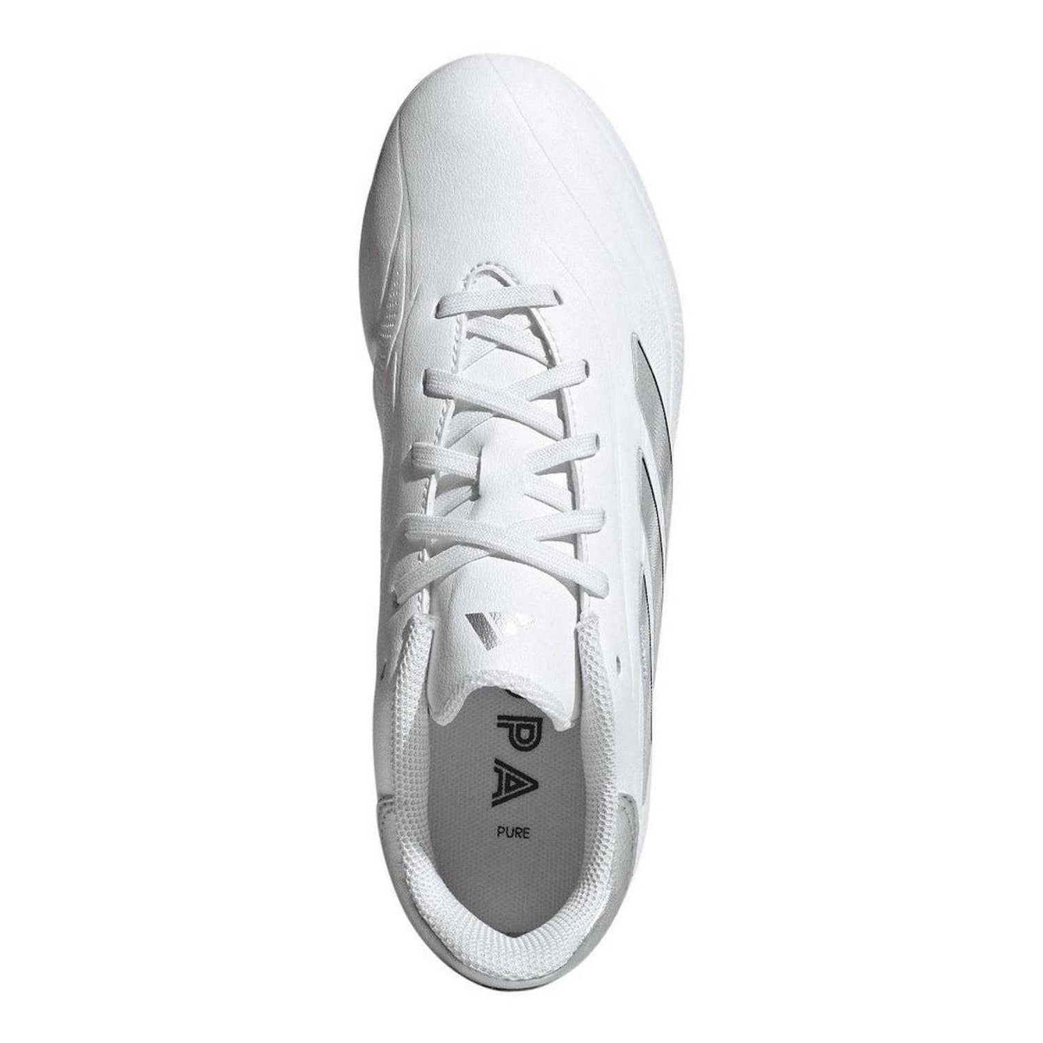 White - Side - Adidas Childrens-Kids Copa Pure II League FG Firm Ground Football Boots