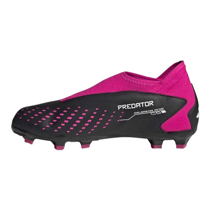 Black - Back - Adidas Childrens-Kids Predator Accuracy.3 Firm Ground Football Boots