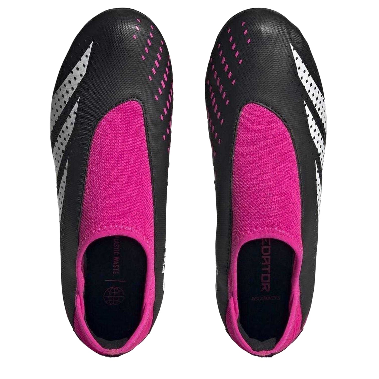 Black - Side - Adidas Childrens-Kids Predator Accuracy.3 Firm Ground Football Boots