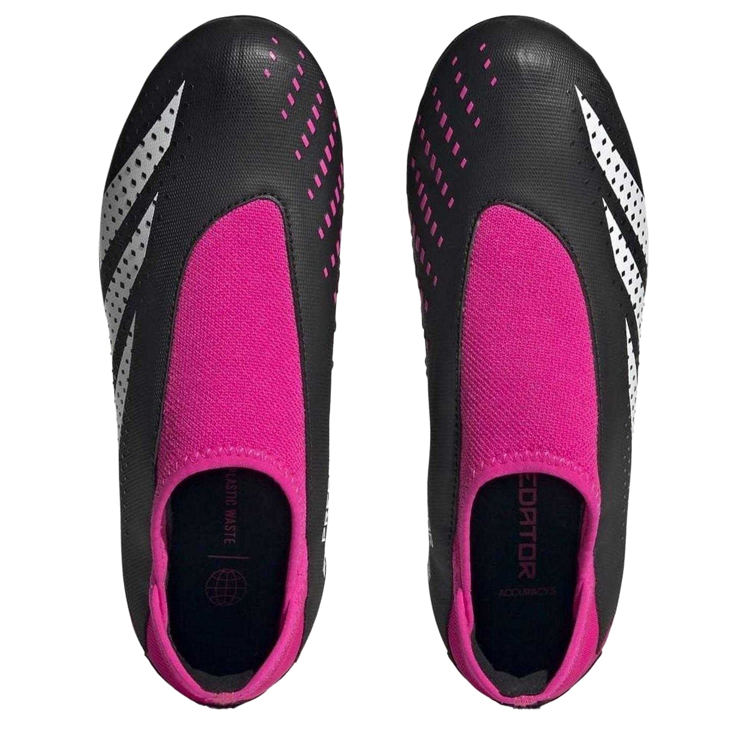 Black - Side - Adidas Childrens-Kids Predator Accuracy.3 Firm Ground Football Boots