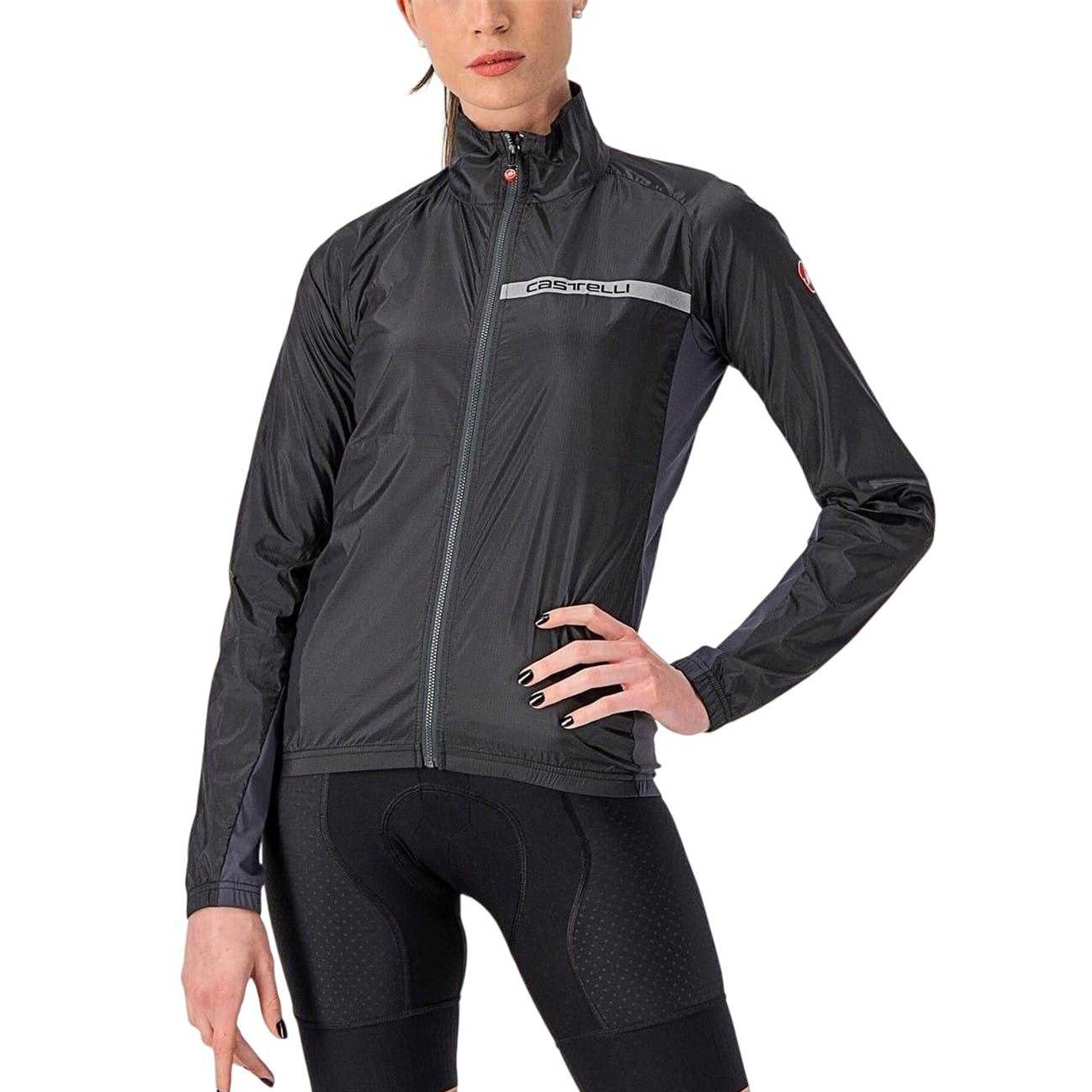 Light Black - Side - Castelli Womens-Ladies Squadra Cycling Jacket