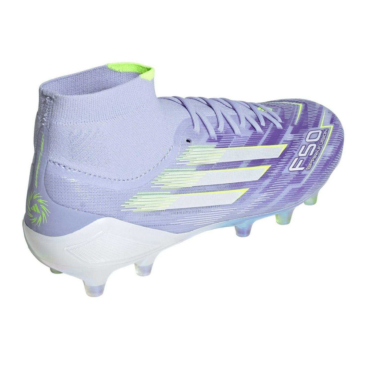 Purple-Lemon - Back - Adidas Womens-Ladies F50 Firm Ground Football Boots