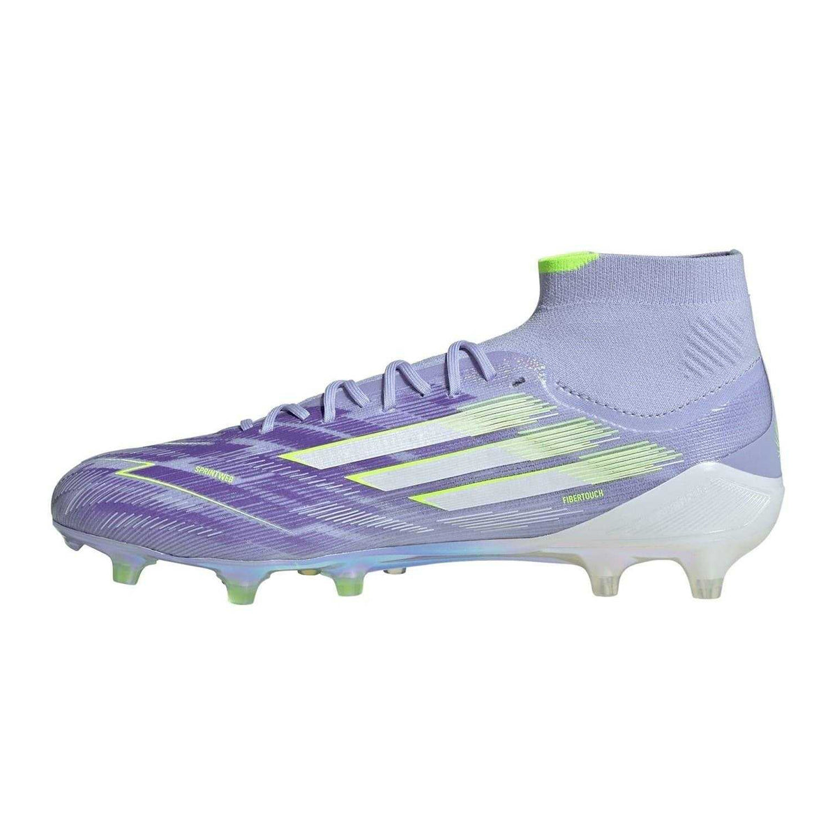 Purple-Lemon - Side - Adidas Womens-Ladies F50 Firm Ground Football Boots