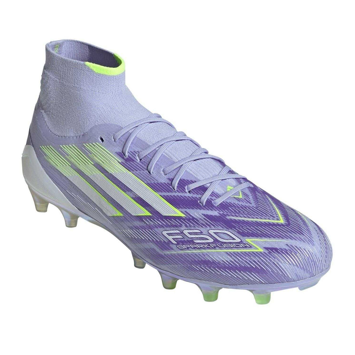 Purple-Lemon - Pack Shot - Adidas Womens-Ladies F50 Firm Ground Football Boots