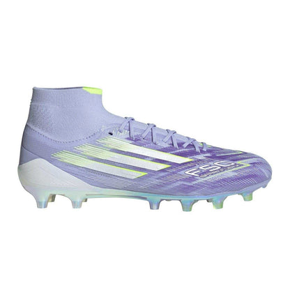Purple-Lemon - Front - Adidas Womens-Ladies F50 Firm Ground Football Boots